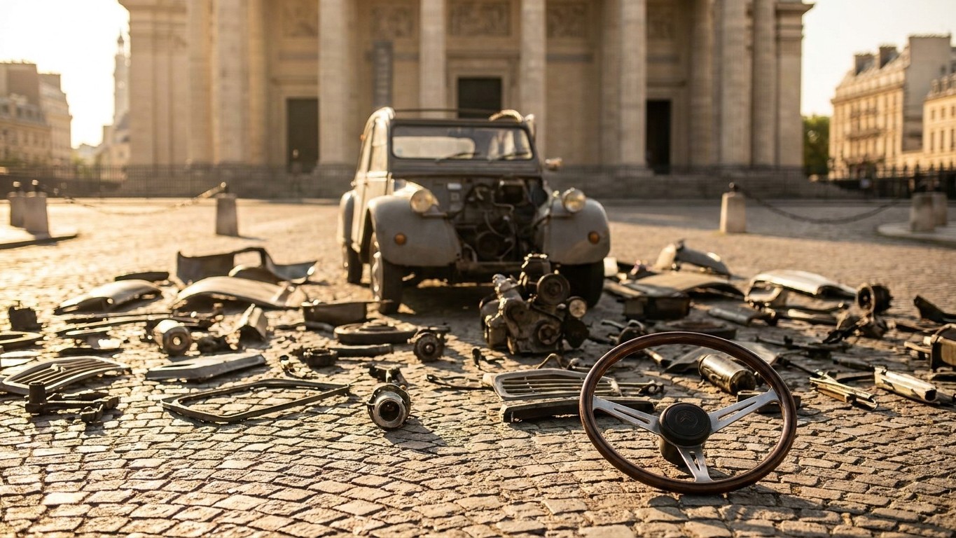« Je pensais que c'était un trucage » : pourquoi la 2CV de Bourvil qui explose dans Le Corniaud n'a laissé aucun droit à l...